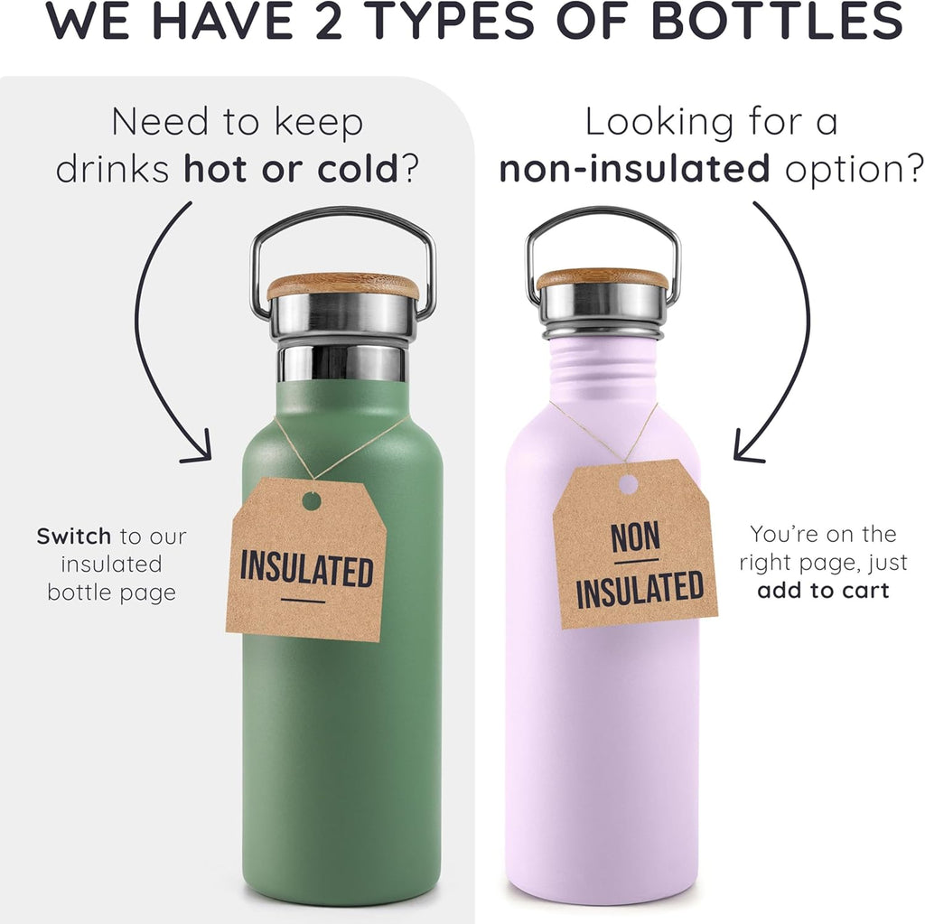 Non-Insulated 32 Oz Water Bottle, Reusable Water Bottle Red, Single Wall Stainless Steel Water Bottle, Travel Water Bottle 32Oz, Metal Water Bottle with Handle – Red Berry